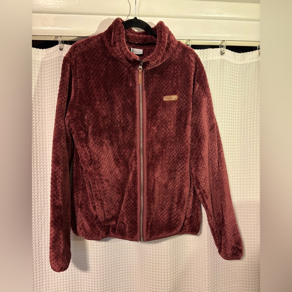 Women's Plush Burgundy Columbia Jacket